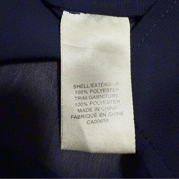 RW&CO. Navy Sheer Blouse - Picture 4 of 4